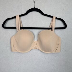 Natori Beige Strapless Convertible Underwire Bra 36C Nude Removable Straps
